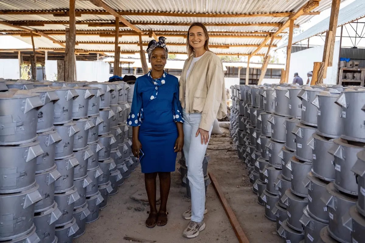 A firsthand look at our impact in Kenya_Wienke and Diana in a cookstoves factory_visual 4