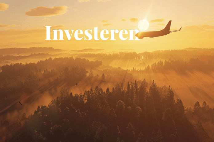 Airlines to invest $600 million in carbon offsets for 2024_A plane flying towards the sun above a forest. AI generated picture_visual 1_NL