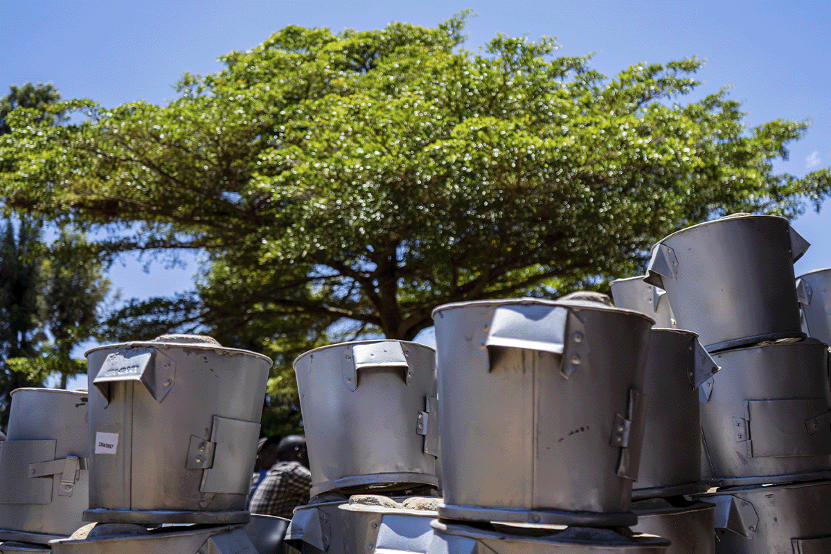 Follow the Camino_ a travel companys quest for environmental integrity_Close-up of energy efficient cookstoves, trees in the background_visual 3