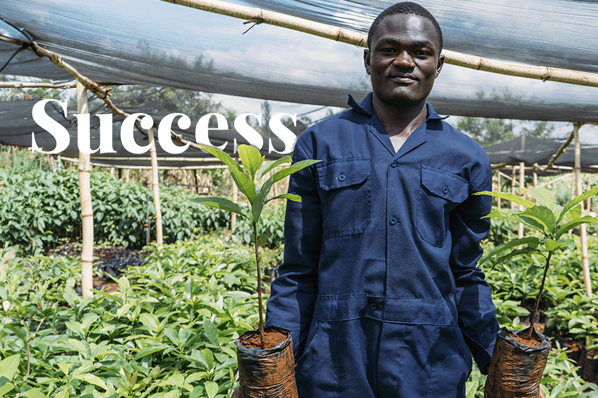 The Triple Bottom Line  balancing profit, people, and the planet_A local man during a work in a tree nursery in Kenya_visual 1