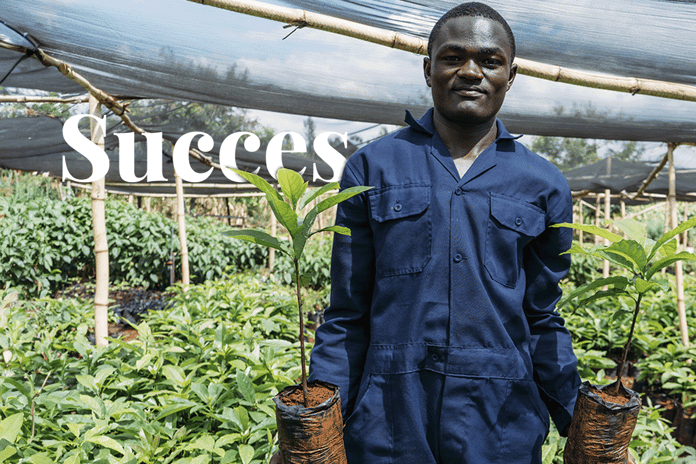 The Triple Bottom Line balancing profit, people, and the planet_A local man during a work in a tree nursery in Kenya_visual 1_NL