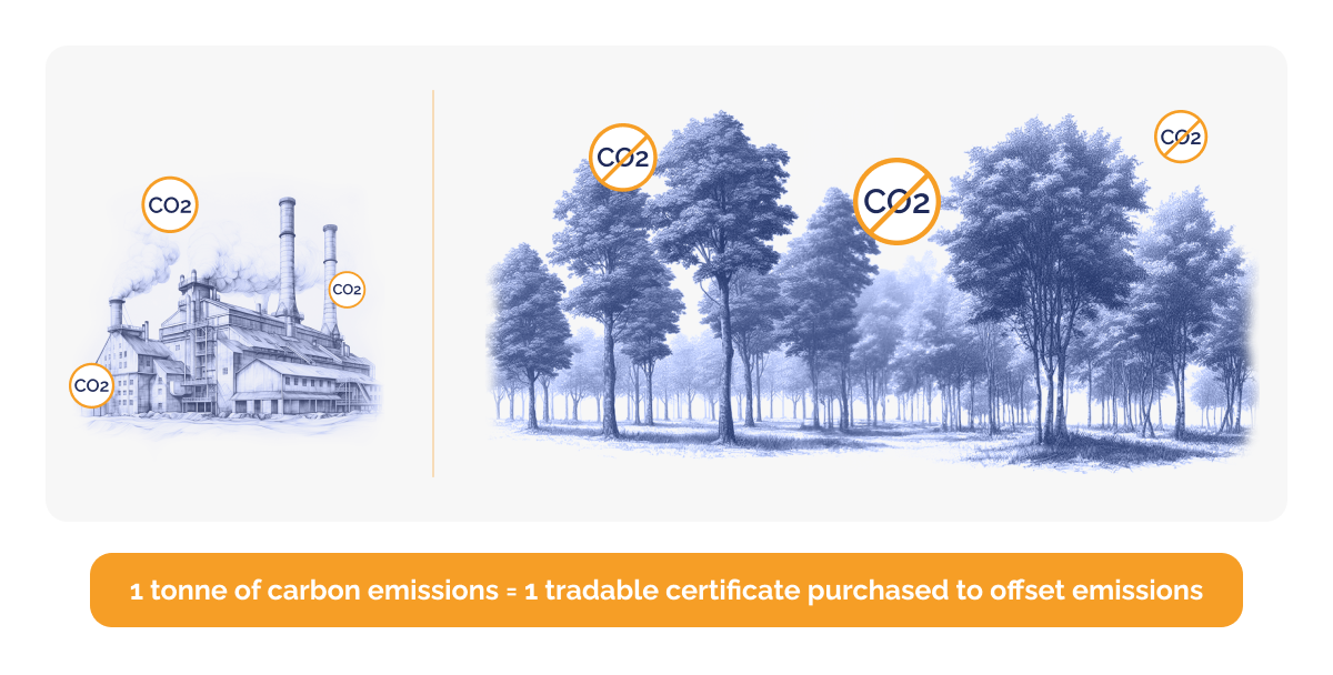 The importance of carbon offsetting in achieving net zero_Carbon offsetting illustration_visual 2